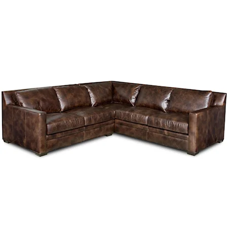 Casual Sectional With Track Arms