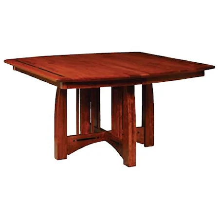Pedestal Table with Ebony Inlay