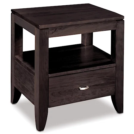 Nightstand with Open Compartment