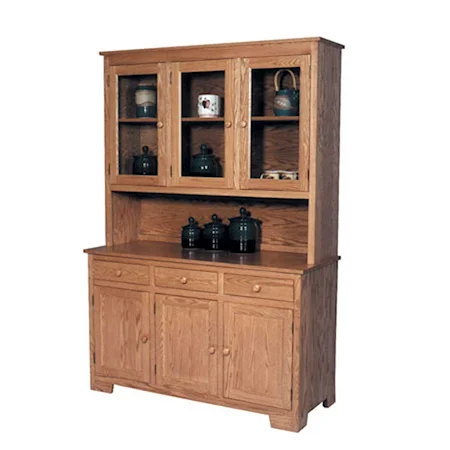 Shaker 3-Door Open China Hutch