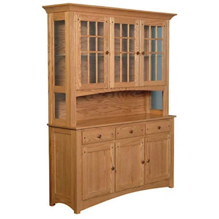 Royal Mission Open Hutch with 3 Mullion Doors