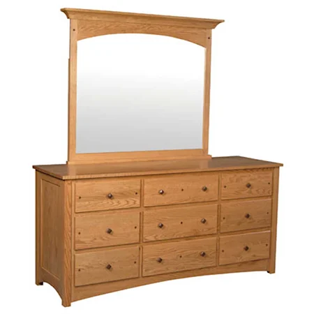 Royal Mission 9-Drawer Dresser and Mirror
