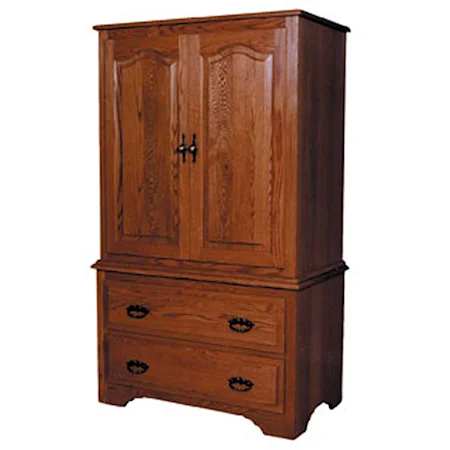 Country Short Armoire on Chest
