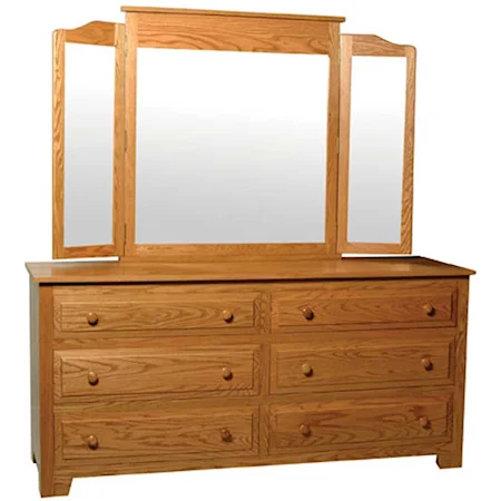 6-Drawer Dresser and  Mirror
