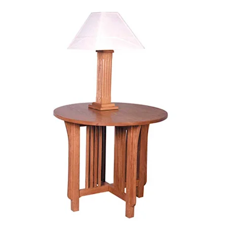 Prairie Mission Round Lamp Table