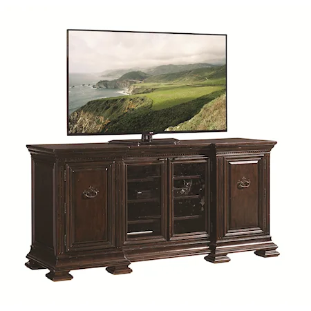 Yorkshire Media Console with Doors and Shelving