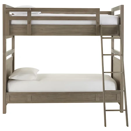 Twin Bunk Bed with Greystone Finish