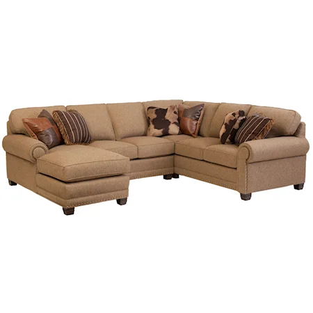 Traditional 3-piece Sectional Sofa with Left-Arm-Facing Chaise
