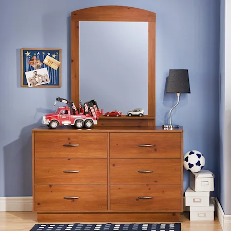 Dresser and Mirror Set