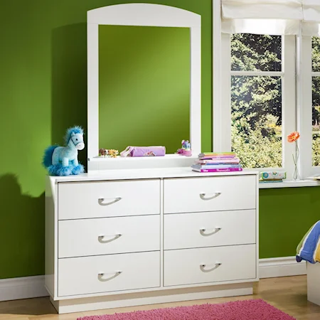 Dresser and Mirror Set