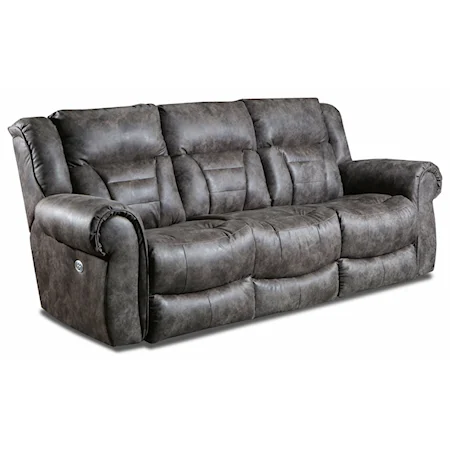Casual Double Reclining Power Headrest Sofa with USB Ports