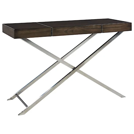 Contemporary Console Table with X-Crossed Scissor Bases