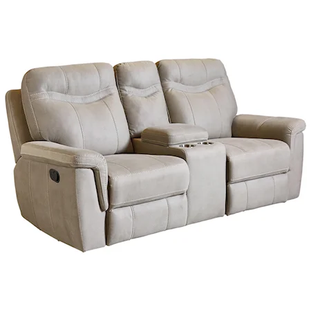 Contemporary Reclining Loveseat with Console