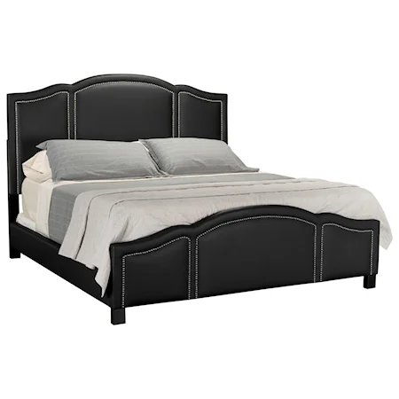 Queen Upholstered Bed with Nail Head Trim