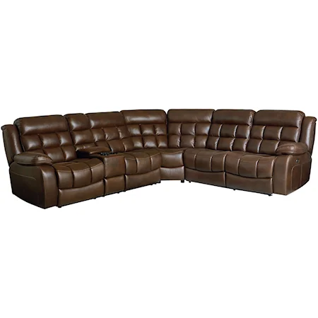 4 Seat Power Reclining Sectional Sofa with Massage, Heat, Refrigerated Cupholders