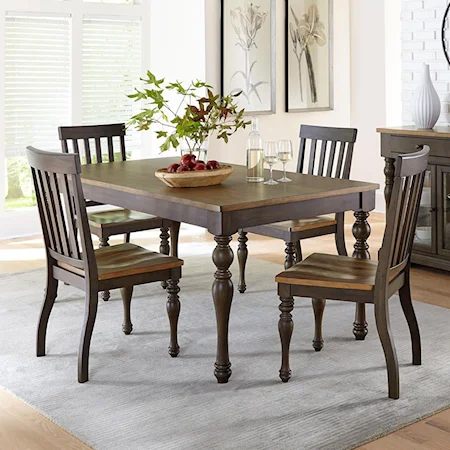 5 Piece Rectangualr Table and Chair Set