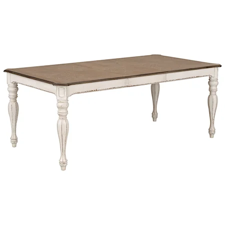 Relaxed Vintage Dining Table with 18-inch Leaf