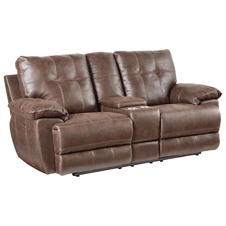 Tufted Power Reclining Loveseat with USB Charging Ports and Cupholders