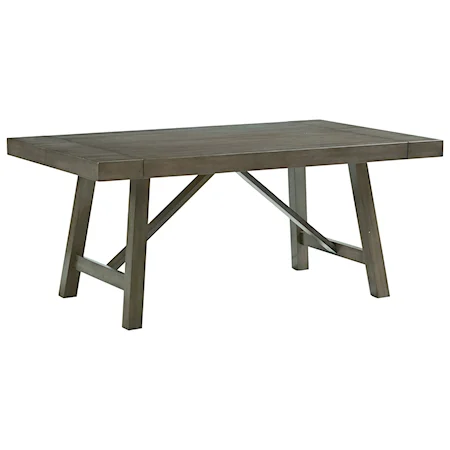 Trestle Dining Room Table with Two Leaves
