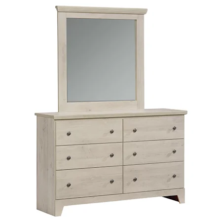Dresser and Mirror Set with Clean Design