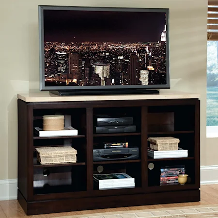 Entertainment Center with Gray Marble Top