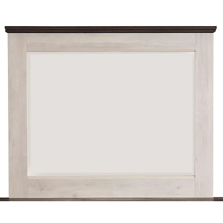 Panel Mirror with Two-Tone Finish