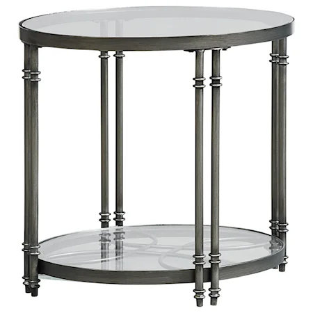 Contemporary Oval End Table