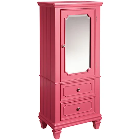 2 Drawer Wardrobe with Door and Mirror