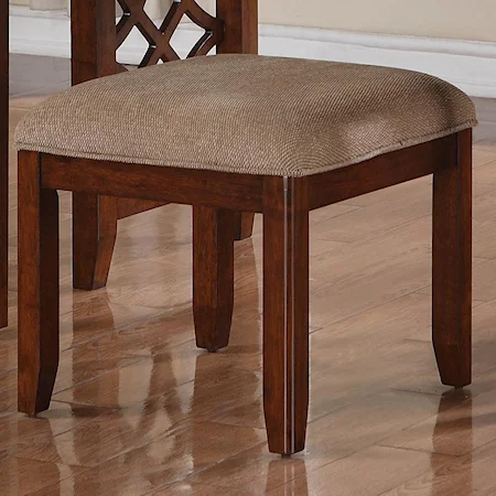 Square Upholstered Desk Stool