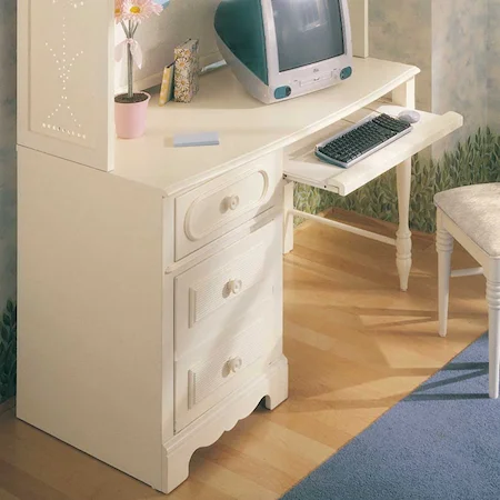 Two-Drawer 50" Computer Desk with Pullout Keyboard Tray