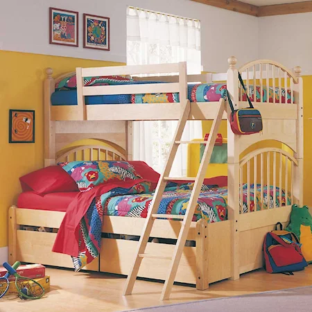 Twin-Over-Full Spindle Bunk Bed