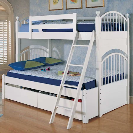 Twin-Over-Full Spindle Bunk Bed