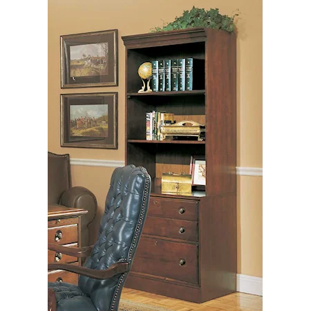 Two Drawer Lateral File Cabinet and Hutch