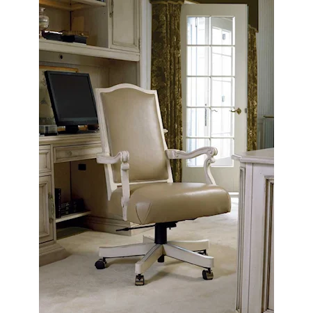 Almond Office Chair, Parliament Leather