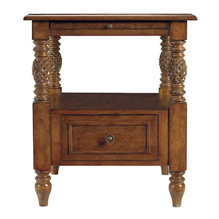 End Table With Drawer and Pullout