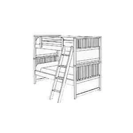 Twin Size 3/3 Bunk Bed