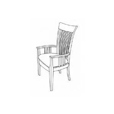 Slat Back Arm Chair