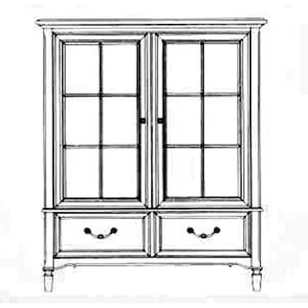 Distressed Painted China Display Cabinet