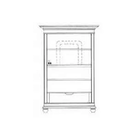 Two-Door  Armoire with Woven Door Panels