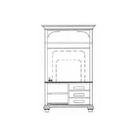 Four-Door Entertainment Armoire