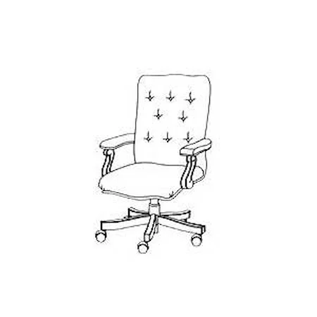 Office Arm Chair with Garnet Fabric