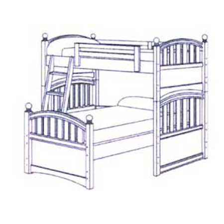 Serenity Twin Loft Bunk Bed