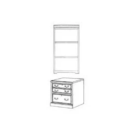 Two-Drawer Lateral File and Hutch