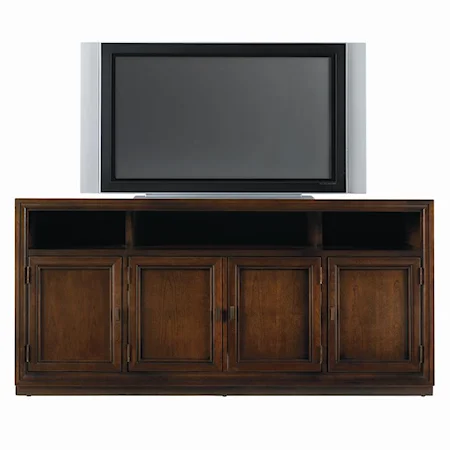 TV Console with Speaker Partitions