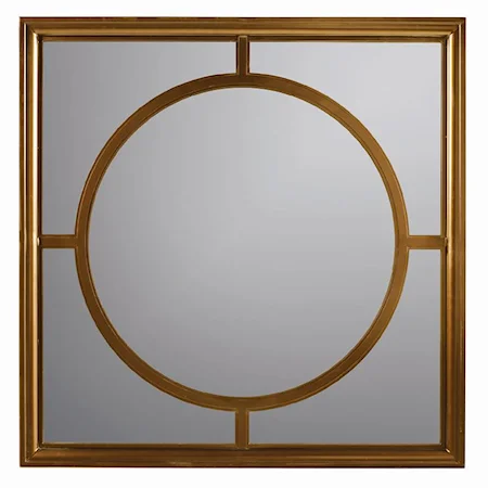Square Mirror with Metal Frame