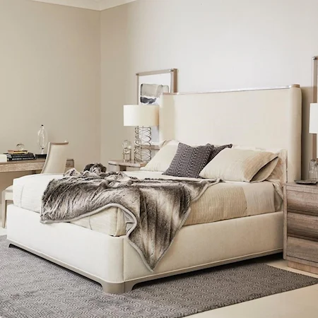 Contemporary Upholstered King Bed