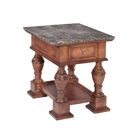 Marble top end table