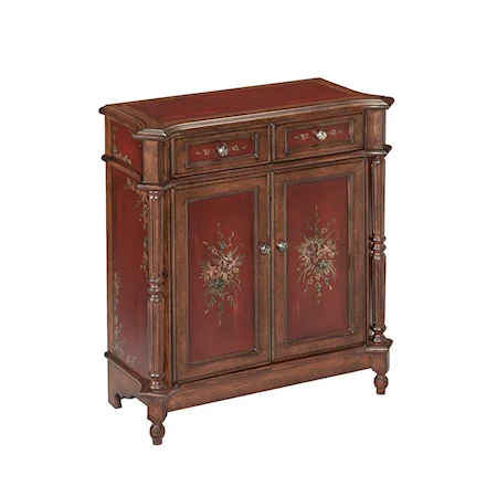 Burgundy accent Cabinet