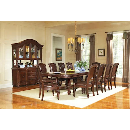 11-Piece Traditional Dining Table & Chair Set