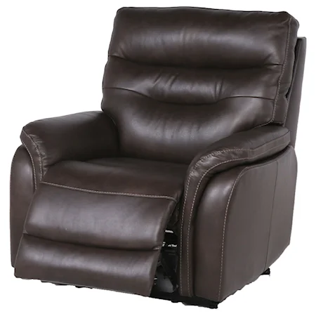 Contemporary Power Recliner with Power Headrest